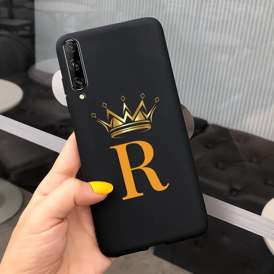 Para Huawei Y9s Funda de lujo pareja flor corona letras Funda para Huawei Y9s STK-L21 STK-LX3 Y 9s Y9 s Funda trasera suave - imagen 3