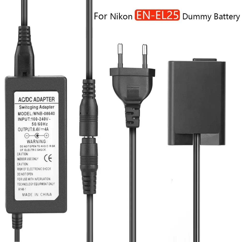 EP-5G EN-EL25 ENEL25 EN-EL25a adaptador de CA de batería simulada para Nikon Z fc Zfc Z30 Z50 adaptador de corriente externo para cámara
