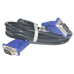 Cable VGA con conectores macho HD y anillo magnético PC y Monitor