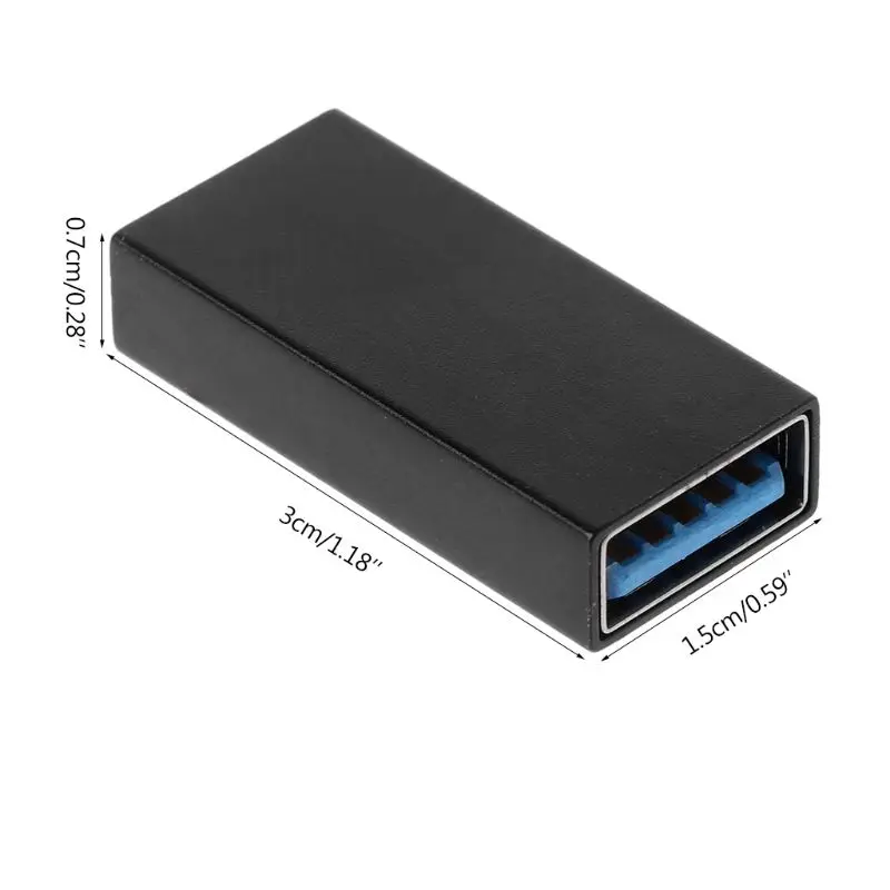Acoplador USB 3.0 Adaptador hembra a hembra Convertidor de conexión extensor de acoplador USB 3.0 de súper velocidad - imagen 2