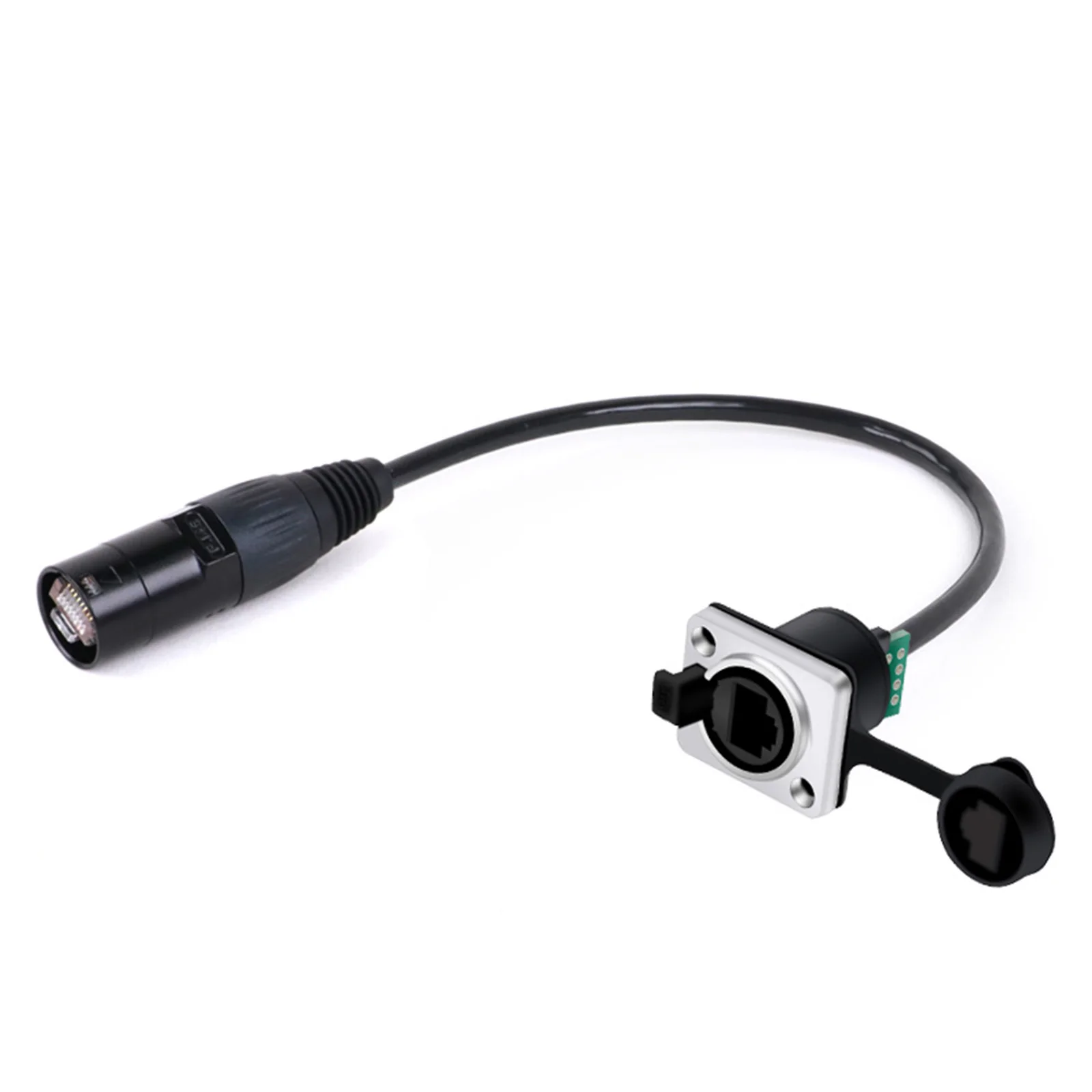 Cable de extensión recto de red LAN Ethernet CAT5 8P8C RJ45 UTP, conector macho EtherCON a hembra, montaje en Panel tipo D, 1 unidad - imagen 5