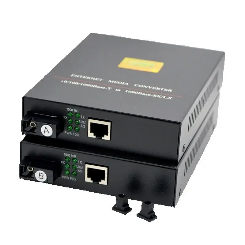 1 par 4100AB Gigabit monomodo transceptor de fibra única convertidor fotoeléctrico fibra Ethernet convertidor de medios al mejor precio - imagen 2