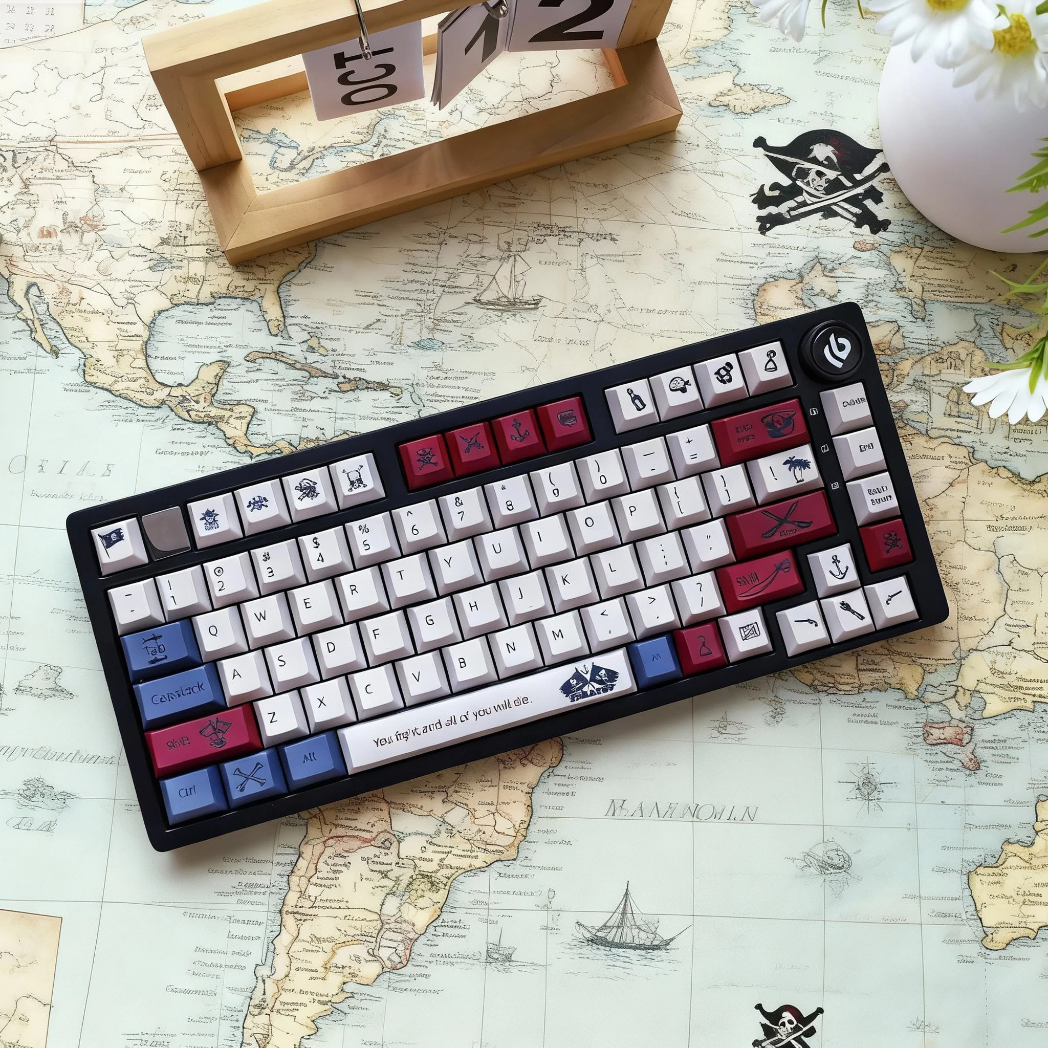 Teclas PBT de sublimación de tinte de cinco lados, 130 teclas, perfil OEM, teclado temático pirata personalizado para teclado MX Switch - imagen 4