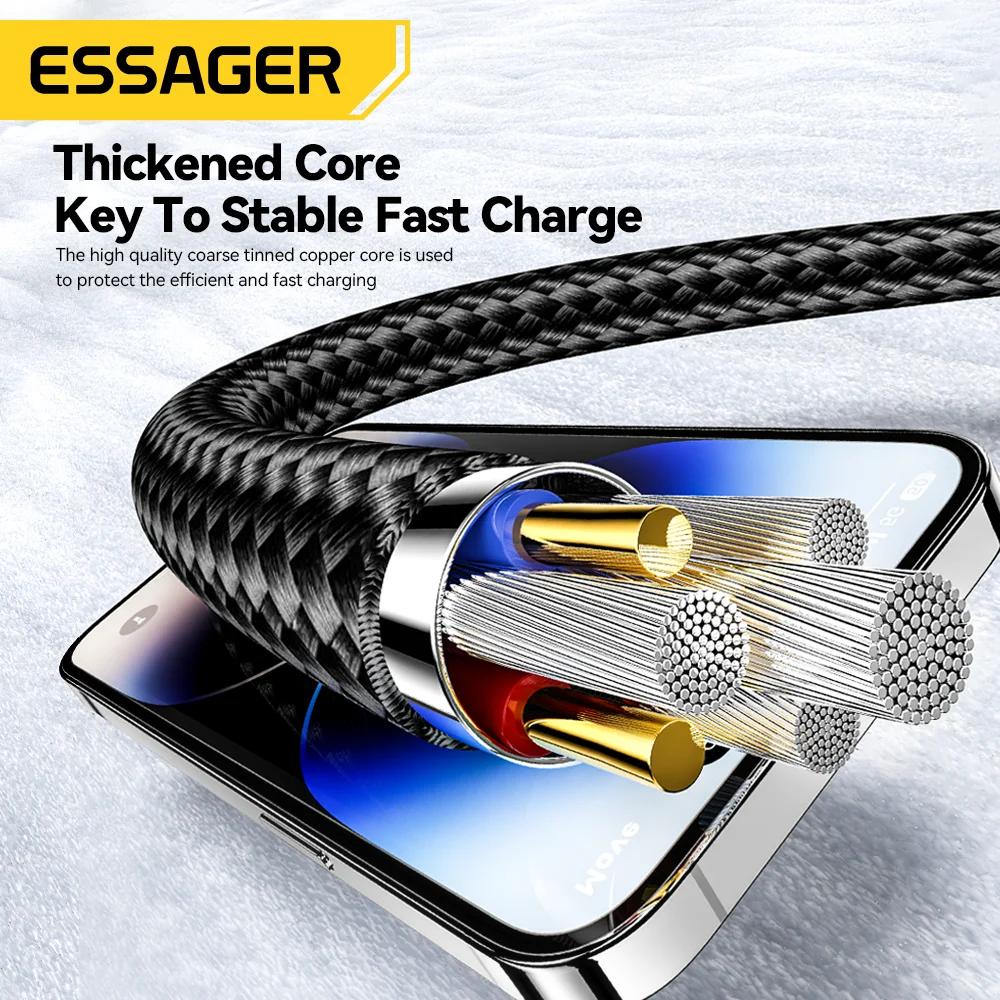 Essager Cable USB-C Carga Rápida PD para iPhone - imagen 5