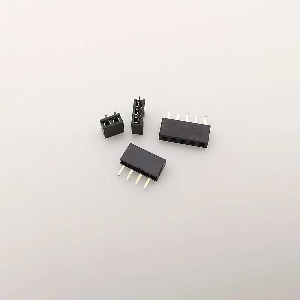 10 Uds. Conector de cabezal hembra de una sola fila con paso de 2,0mm 2P 3P 4P 5P 6P 7P 8P 10P 20P 40P conector de tira de placa PCB para Arduino DIY - imagen 4