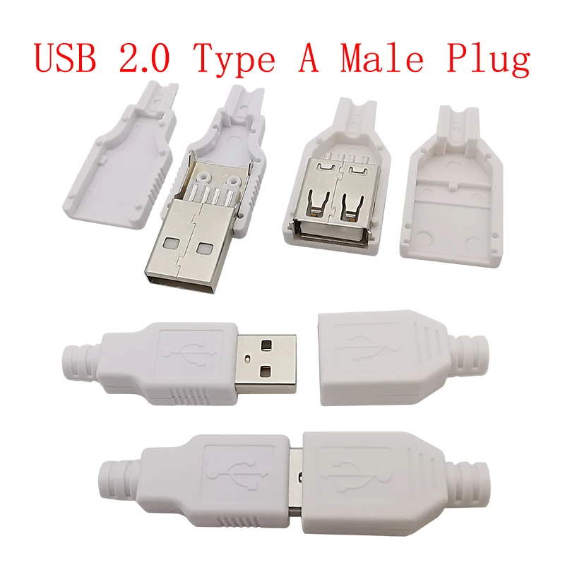 10 Uds. Conectores USB tipo C/Micro/USB 2,0 tipo A adaptador de montaje macho hembra DIY reparación de soldadura enchufe de carga de datos - imagen 5