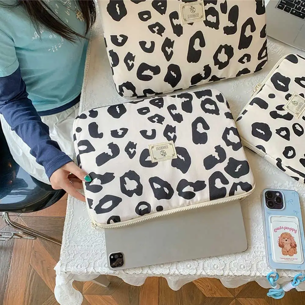 Bolso para ordenador portátil con estampado de leopardo de 11-15 pulgadas, bolso para portátil de 13 pulgadas a prueba de golpes para Macbook, funda para tableta, bolsa para iPad y Samsung - imagen 2