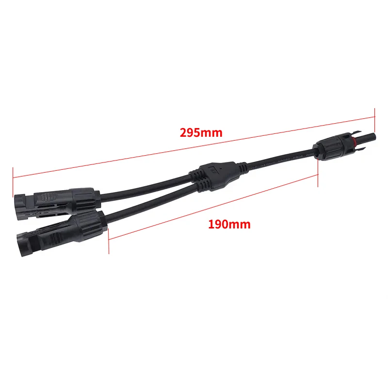 Conector solar Adaptador de panel fotovoltaico Enchufe de rama Y 1 a 2 Conexión paralela del conjunto de placa de batería - imagen 3