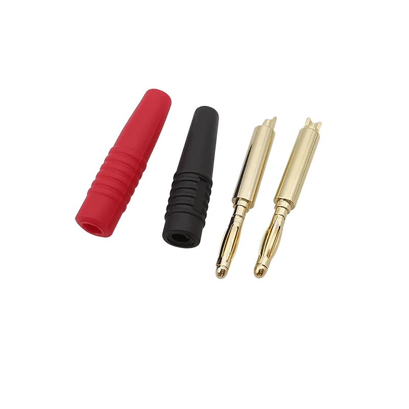 Conector de Cable de 2mm chapado en oro de 4 piezas, Conector de Cable macho tipo Banana para pruebas de bricolaje, adaptador de 2mm - imagen 3