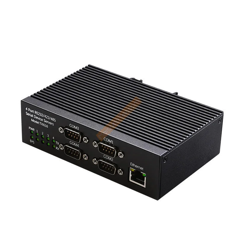 Convertidor de dispositivo serie a Ethernet, carril Din Industrial de 4 puertos, equipo de transmisión de puerto serie RS232/RS485/RS422 - imagen 3