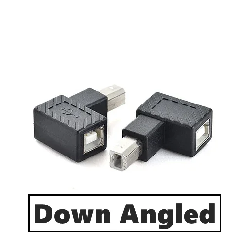Adaptador de extensión macho a hembra para caja de disco duro de escáner de impresora, arriba abajo, izquierda, derecha, ángulo de 90 grados, USB 2,0, tipo B - imagen 5