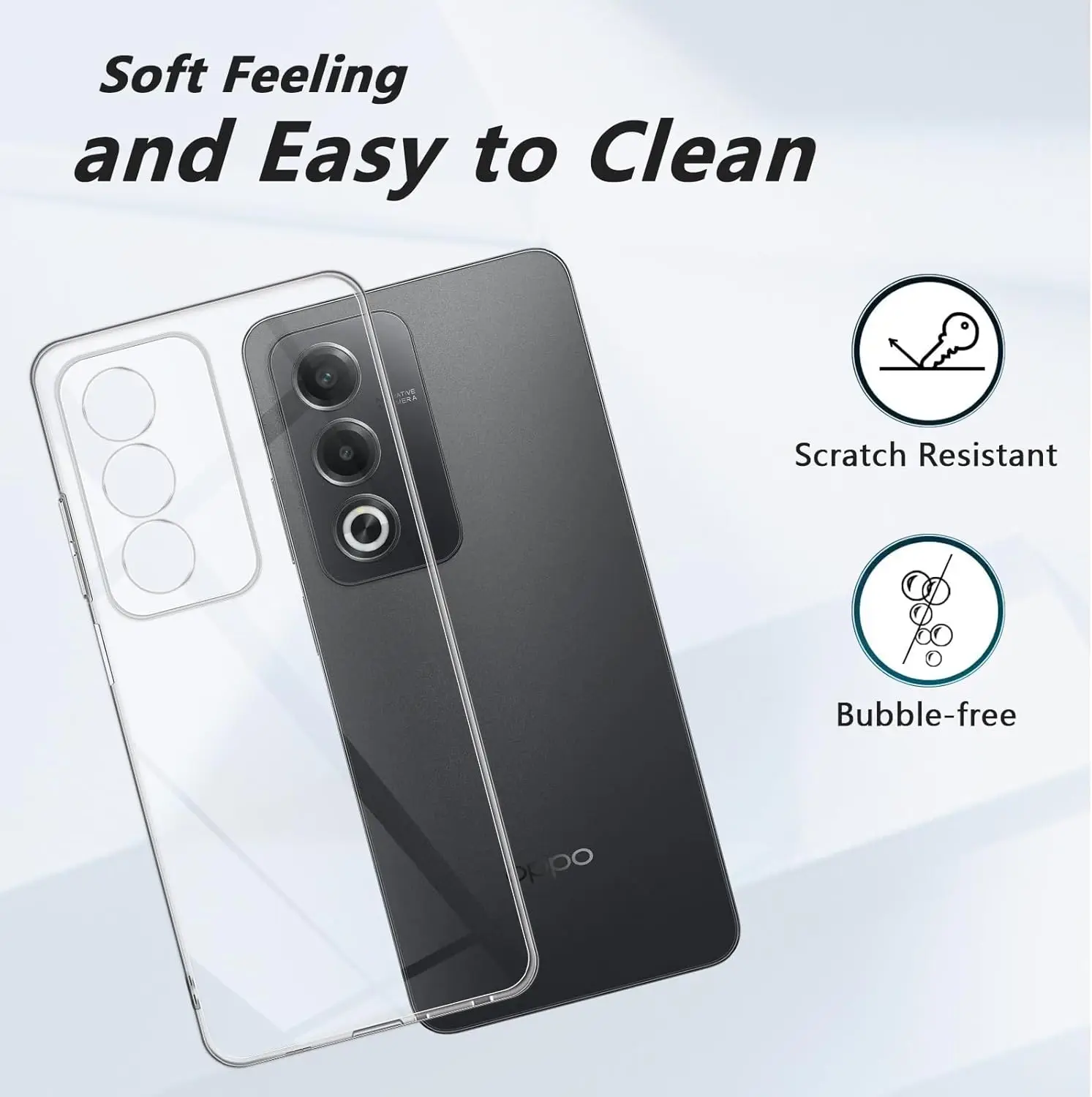 Funda de teléfono transparente de TPU suave para OPPO A3 Pro A3 Energy A80 5G - imagen 2