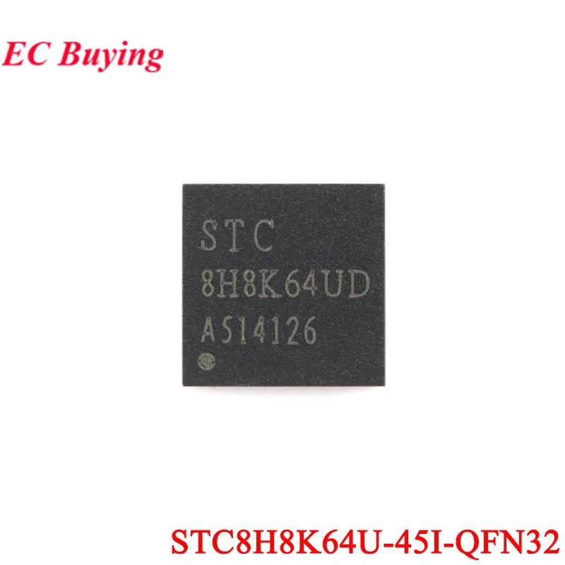 STC8G1K08 STC8H8K64U-QFN32 QFN48 STC 8H8K64U función central módulo de placa de desarrollo de aprendizaje interfaz tipo C STC8H8K64U-45I-QFN - imagen 2