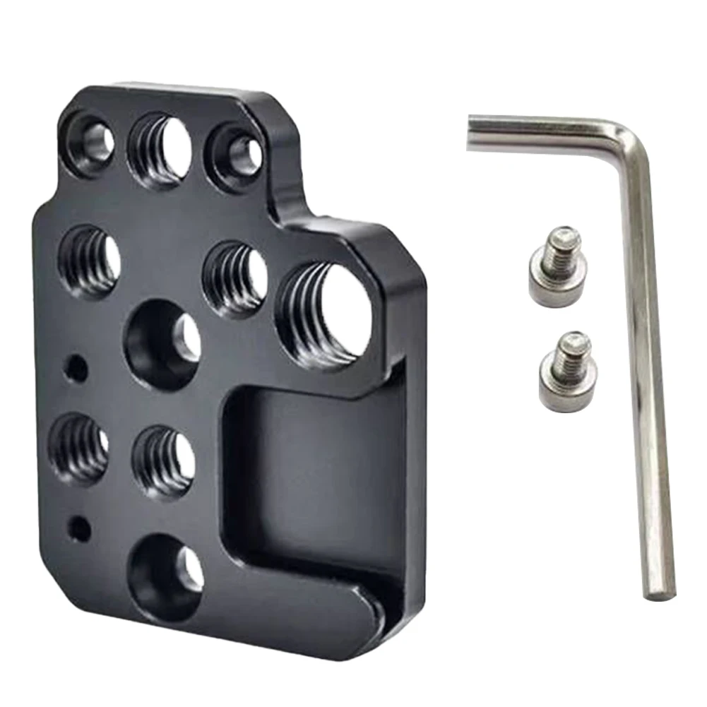 Placa adaptadora de aleación de aluminio para DJI Ronin RS3/RS2/RSC2/SC/S, soporte de Monitor de Metal con zapata fría de 1/4 y 3/8 agujeros - imagen 5