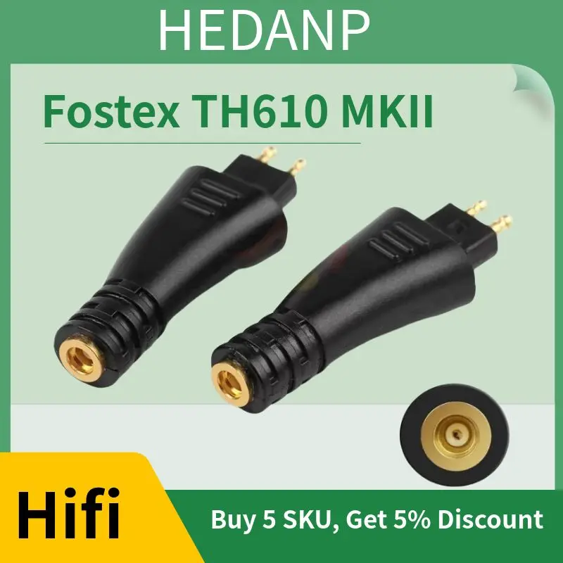 Fostex TH610 MKII MK2 TH900 a MMCX conector hembra adaptador de auriculares de alta fidelidad auriculares grandes convertidores de Audio Cables de auriculares DIY