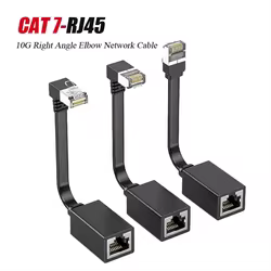 Cable de red CAT7 RJ45 ángulo recto Eblow Ultra Plano macho-hembra