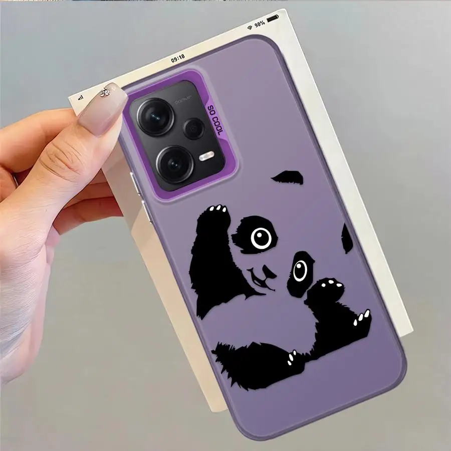 Funda trasera de teléfono para Xiaomi Mi 13T 11 Lite 12T Pro lindo Panda de dibujos animados - imagen 3