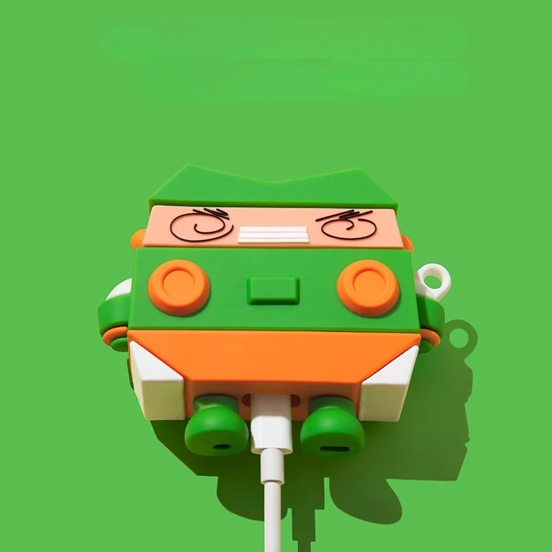 Funda de dibujos animados Robot para Airpods 1 2 3 funda de silicona para auriculares Bluetooth funda protectora inalámbrica para AirPods Pro Shell Comfort - imagen 3