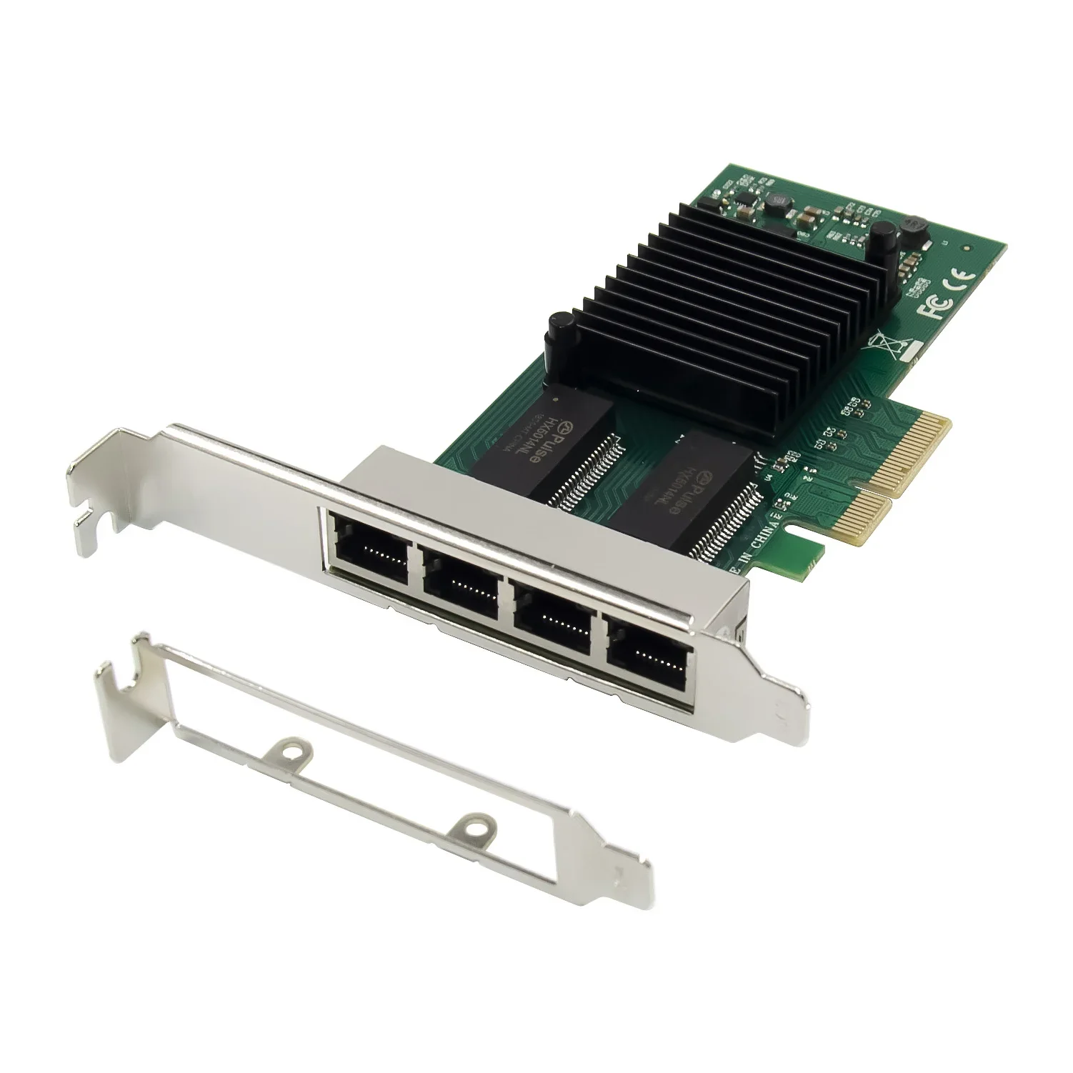 PCI-E X4 a Gigabit Ethernet tarjeta de red de puerto RJ45 1000M PCIe 4 puertos tarjeta de red RJ45 PCIE 4X I350AM4 chipset