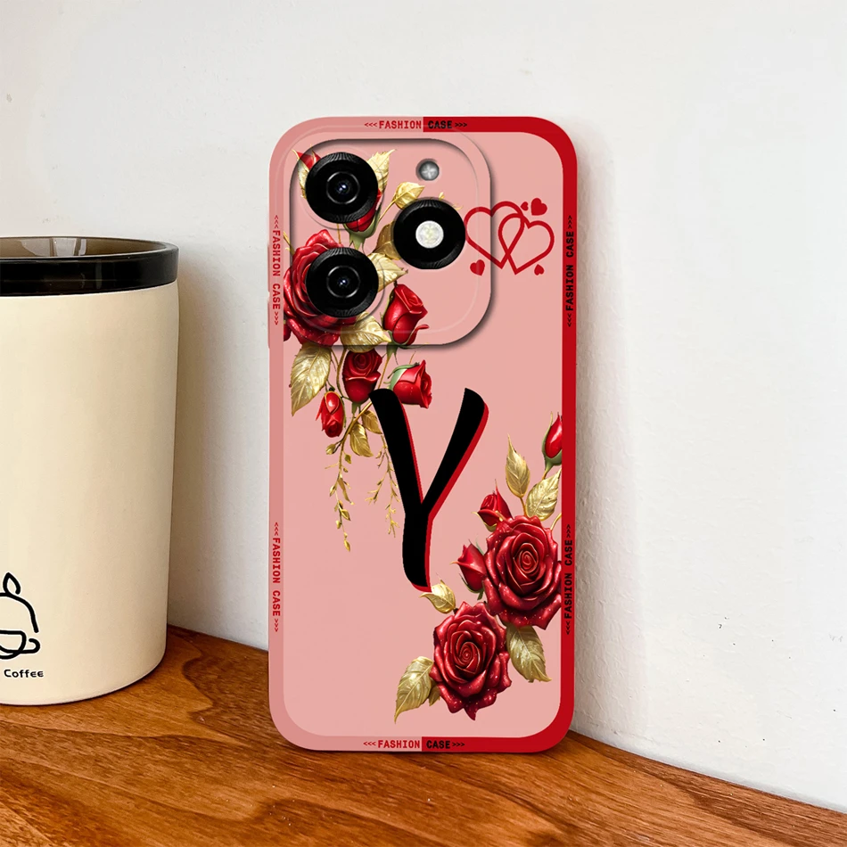 Para Infinix Smart 8 Pro Plus 8 HD funda de teléfono flores nombre letras funda protectora de alta calidad para Infinix Smart8 carcasa suave - imagen 4