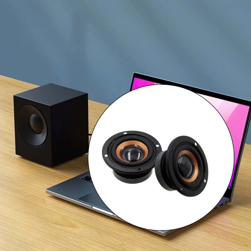 Altavoz frecuencia completa 2 pulgadas, altavoz Subwoofer frecuencia completa resistente agua 3W y 4Ohm, bobinas