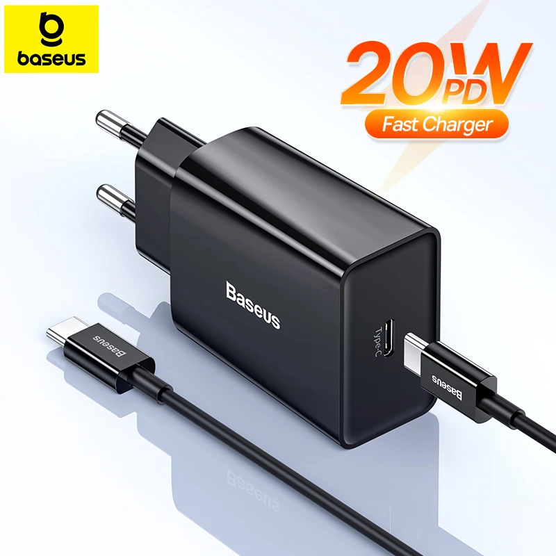 Baseus 20W carga rápida QC 3,0 PD USB tipo C cargador de carga rápida para iPhone 16 15 14 13 12 X Xiaomi Samsung teléfono PD cargador - imagen 2