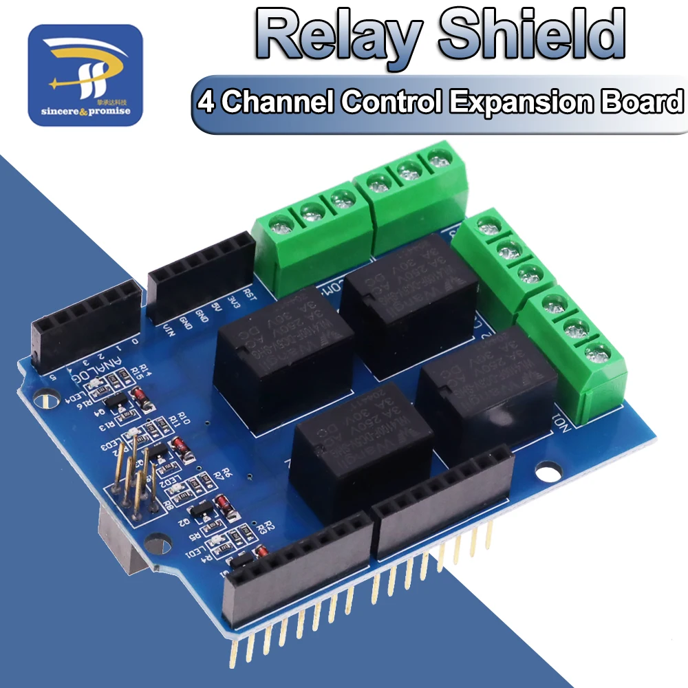 Módulo de protección de relé de 5V y 4 canales para Arduino UNO R3 ARM PIC AVR DSP, electrónica, 4 vías, cuatro canales, Control de relé, placa de expansión