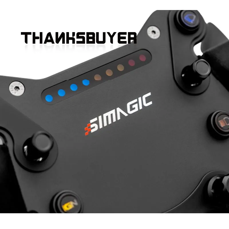 Volante de carreras RGB para SIMAGIC, 11,8 ", SIM GTS, con cuero/agarre de paleta, palanca de cambios de paleta única - imagen 5