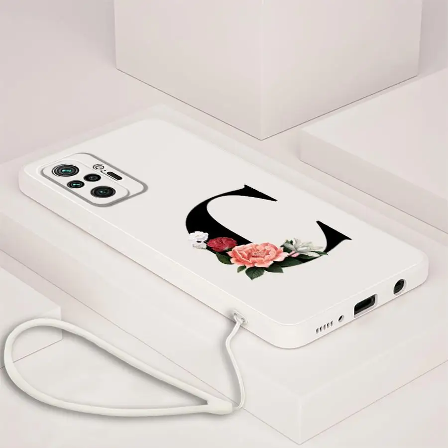 Funda de teléfono de cubierta suave para Xiaomi Redmi Note 10 11 Pro 14 Pro Plus 12s 11s 10 10Lite 13 12 ProPlus Lnitial Letter - imagen 3