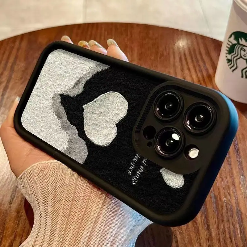 Funda de teléfono con diseño de amor y pintura al óleo para iPhone 17 16 15 14 Plus 11 12 13 Pro Max X XS XR 17 Air 16E, funda de silicona a prueba de golpes - imagen 4