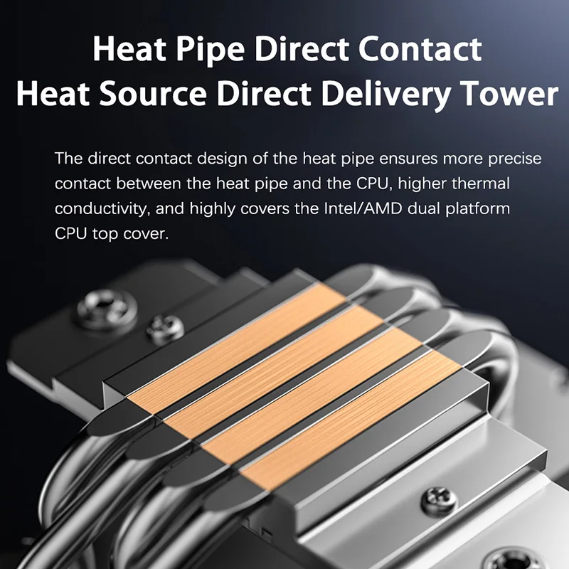 ID-COOLING A410 152mm de alto 4 tubos de calor enfriador de CPU gran volumen de aire 4PIN PWM para Intel LGA1851/1700/1200/115X y AMD AM5/AM4 - imagen 4