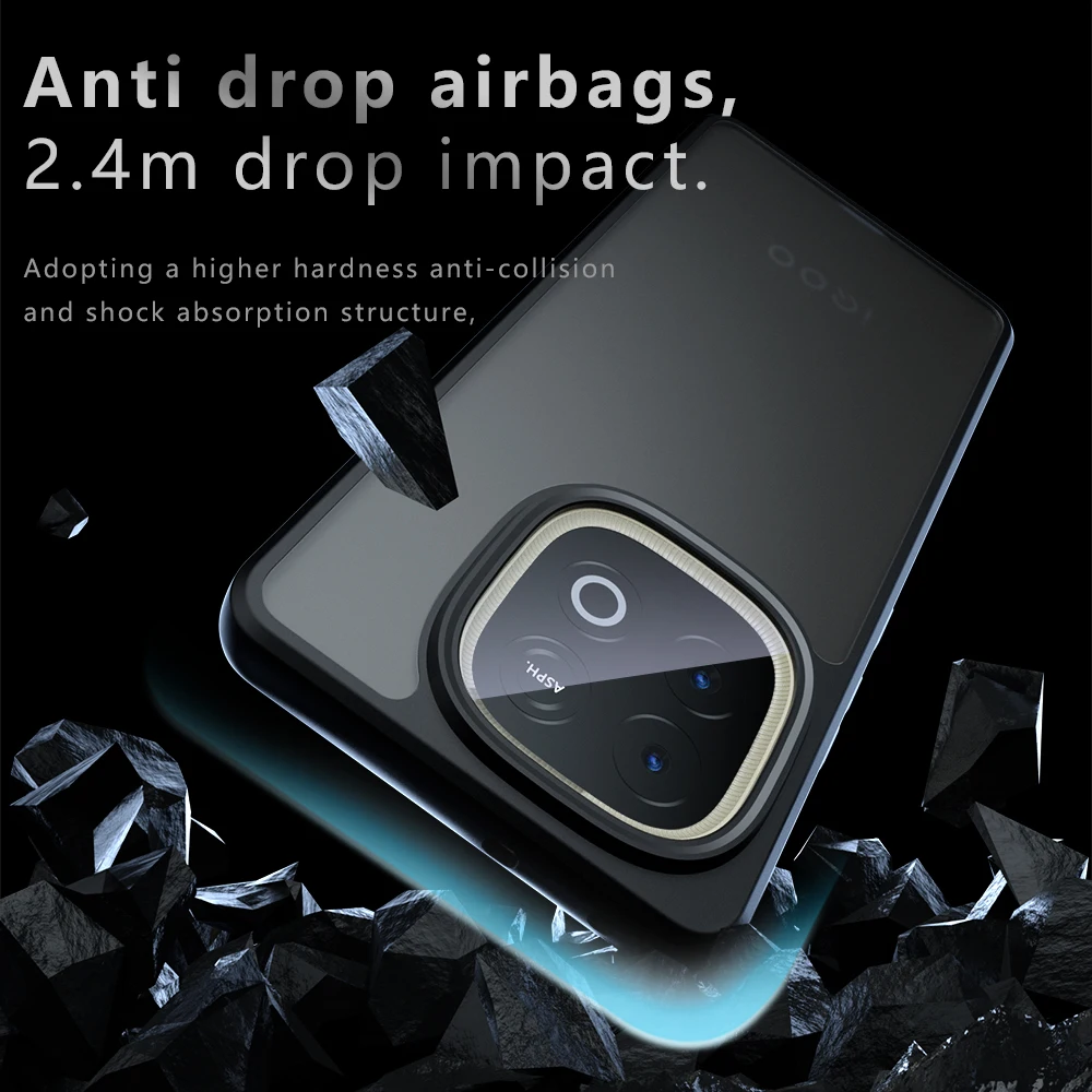 Funda para iQOO Z10 Turbo Pro / Z10 Turbo Funda ultrafina mate translúcida y transparente protección completa Funda para iQOO Z10 Turbo Capa - imagen 3