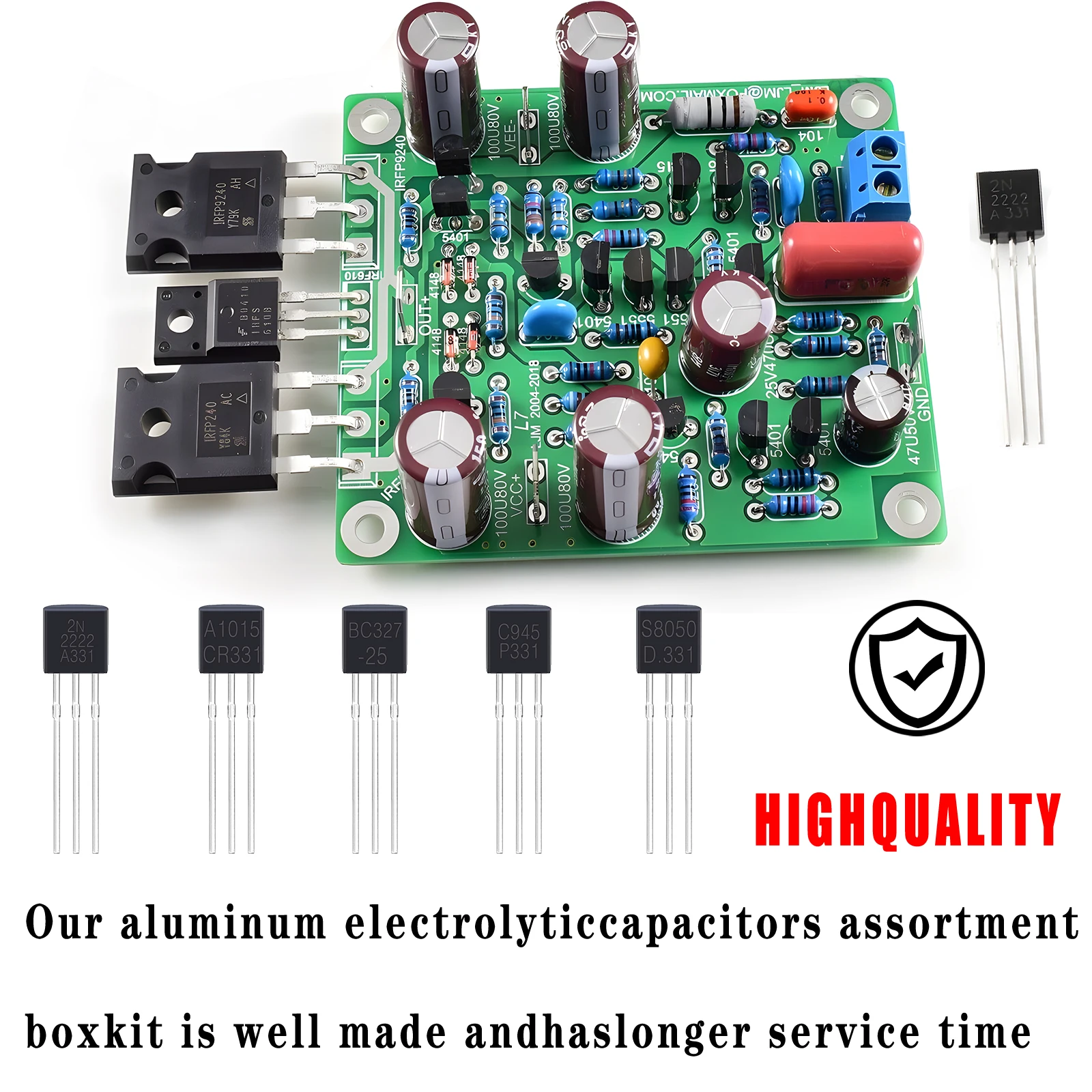 200 Uds Kit de transistores BJT 10 valores A1015 BC327 BC337 C1815 S8050 S8850 2N2222 2N2907 PNP NPN Transi de potencia bipolar - imagen 4