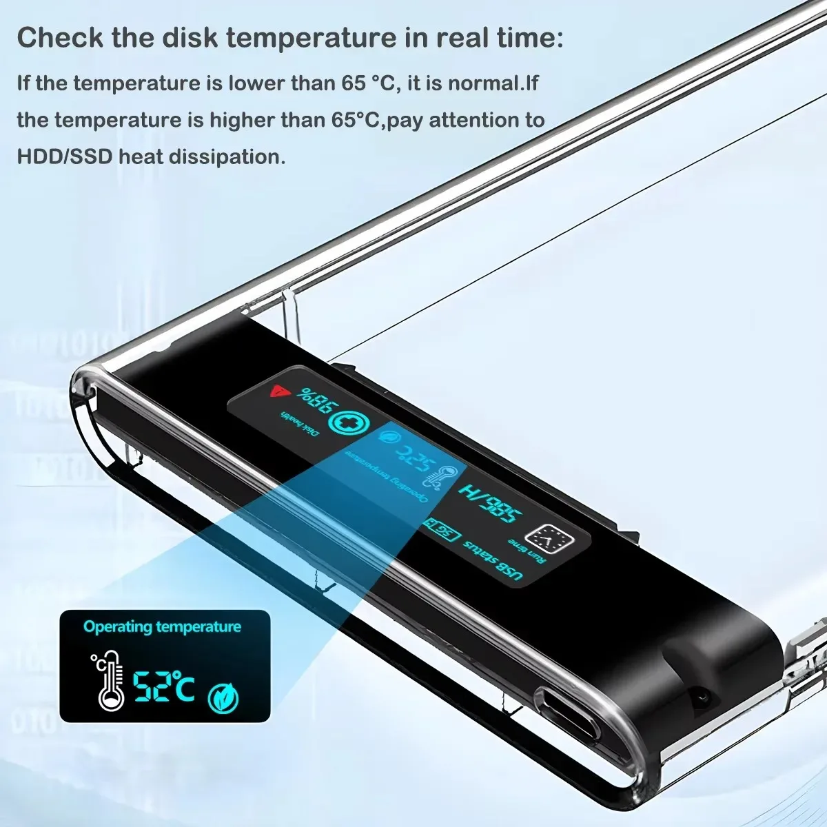 Caja HDD de 2,5 pulgadas SATA a USB 3,1, carcasa de disco duro para disco SSD, caja HDD de 5Gbps, USB C 3,1 Gen 2, carcasa HD externa - imagen 4