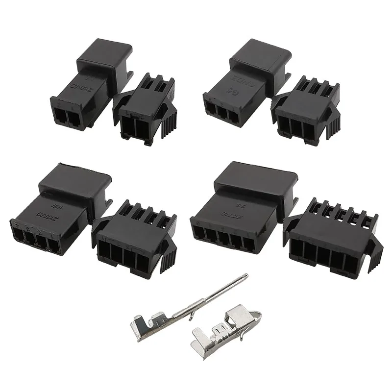 Carcasa de Terminal de crimpado macho y hembra, Kit de combinación de conector LED, SM 200, JST, 2P, 3P, 4P, 5 pines, SM-2P, 2,54 unids/lote por caja - imagen 4