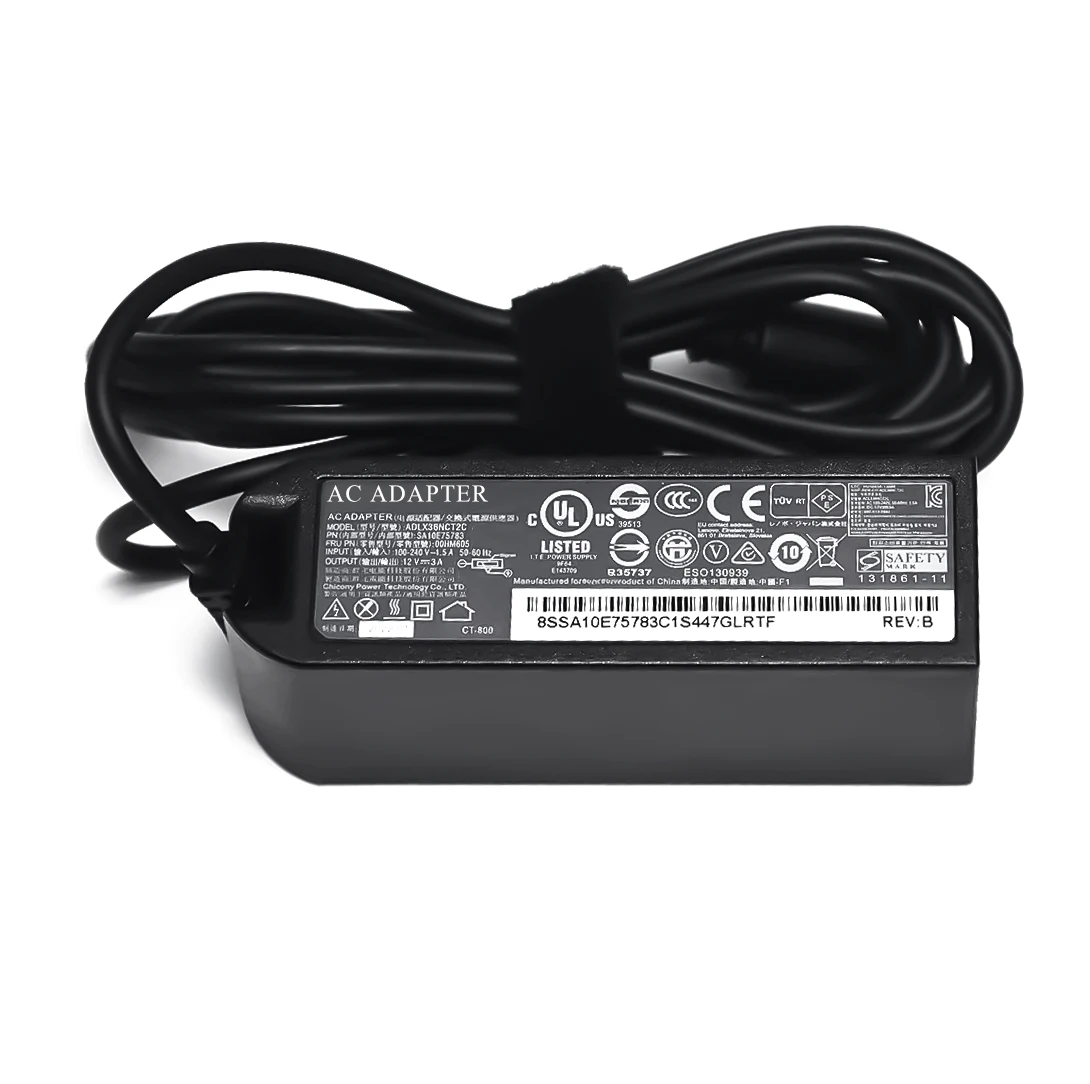 Adaptador de corriente alterna para ordenador portátil, 12V, 3A, 36W, para cargador de tableta Lenovo 4X20E75063 4X20E75067 ADLX36NCC2A ADLX36NDT2A ADLX36NCT2C - imagen 2