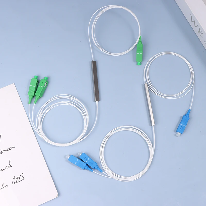 ✈ 1 unidad de divisor de fibra óptica FTTH monomodo PLC divisor 1x2 SC/APC SC/UPC Mini sin bloqueo 1*2 SC APC/UPC conector - imagen 4