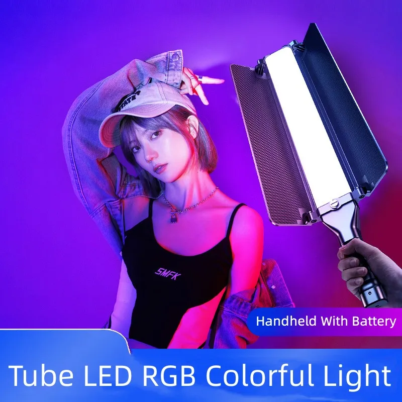Kit de palo de luz LED de 22W, varita de luz de vídeo RGB de mano, regulable, 3000K ~ 6000K, para YouTube y estudio de fotografía - imagen 4