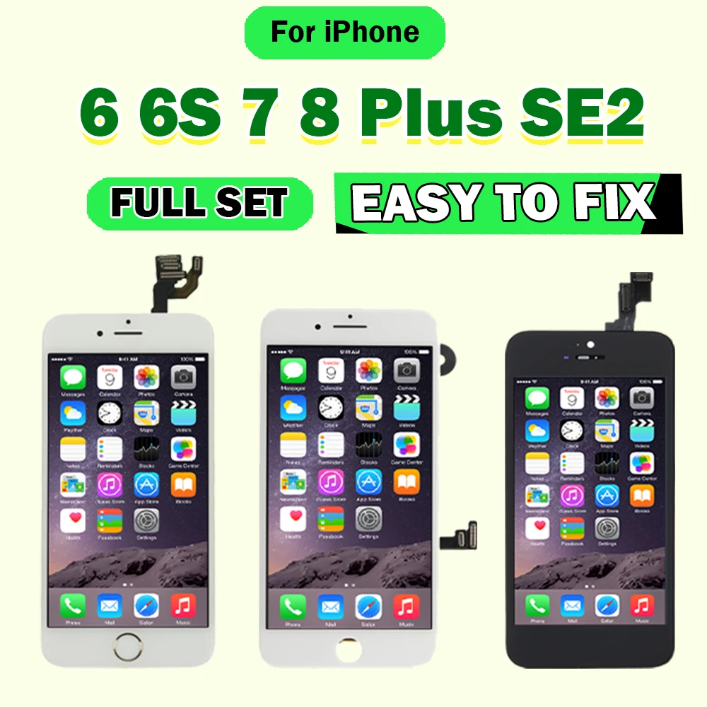 Pantalla para iPhone 6 6S 7 8 Plus SE 2020 6P 6SP 7P 8P SE2 pantalla LCD conjunto completo de repuesto montaje de digitalizador táctil con cámara