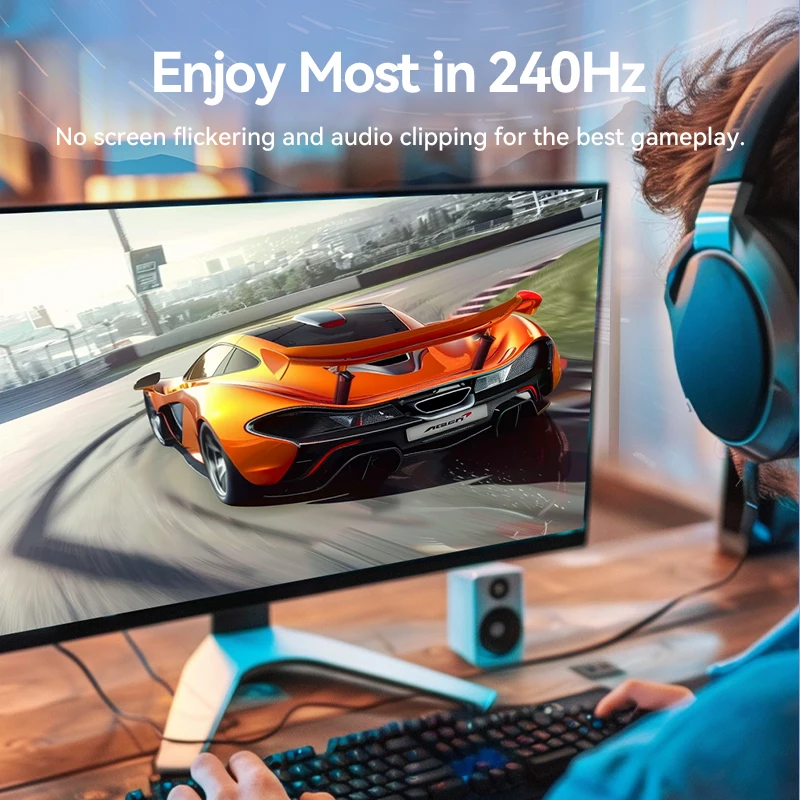 Vention Adaptador USB C a Displayport 1.4 8K @ 60Hz Tipo C a DP para MacBook Pro iPhone16 Gaming Laptop/Monitor Cable DP 32,4 Gbps - imagen 2