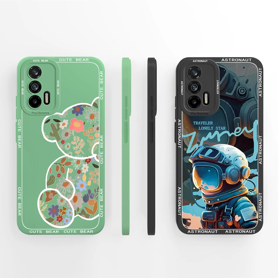 Para Realme GT 5G/GT Master/GT NEO 2T Funda Cool Funda de astronauta para Realme Q3 Pro Funda suave de silicona líquida fundas traseras de teléfono