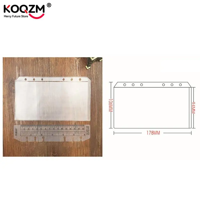 Bolsillos de carpeta para archivador de documentos, carpetas transparentes para cuaderno, A5, A6, A7, 1 unidad - imagen 5