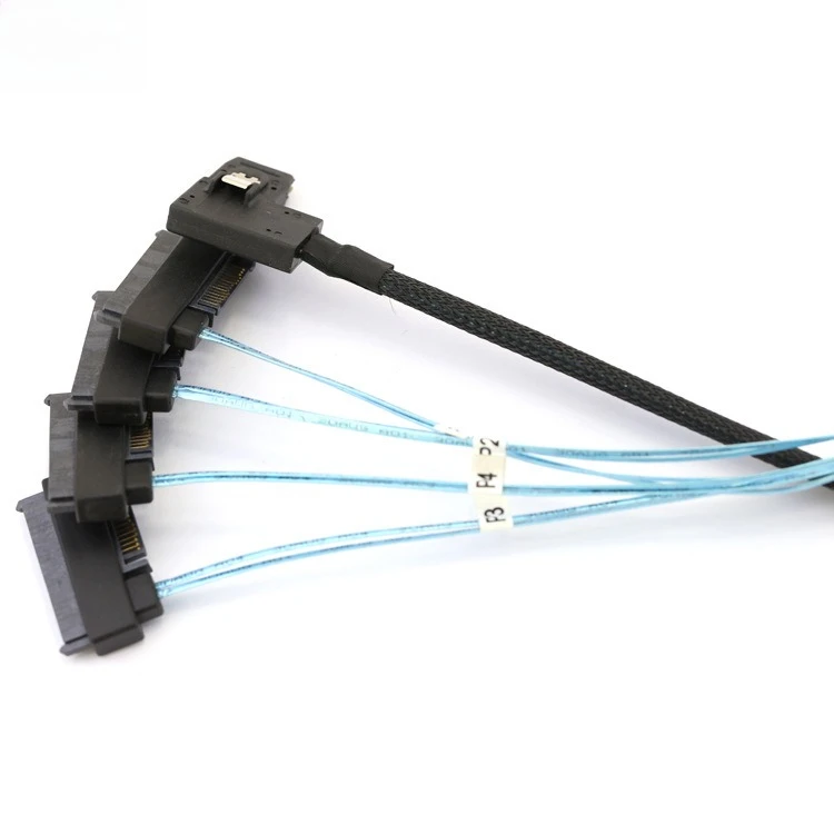 Mini SAS SFF-8087 ángulo recto a SAS SFF-8482 Cable de servidor de alta velocidad 2 en 1 Longitud opcional 0,5 M 1 M - imagen 5