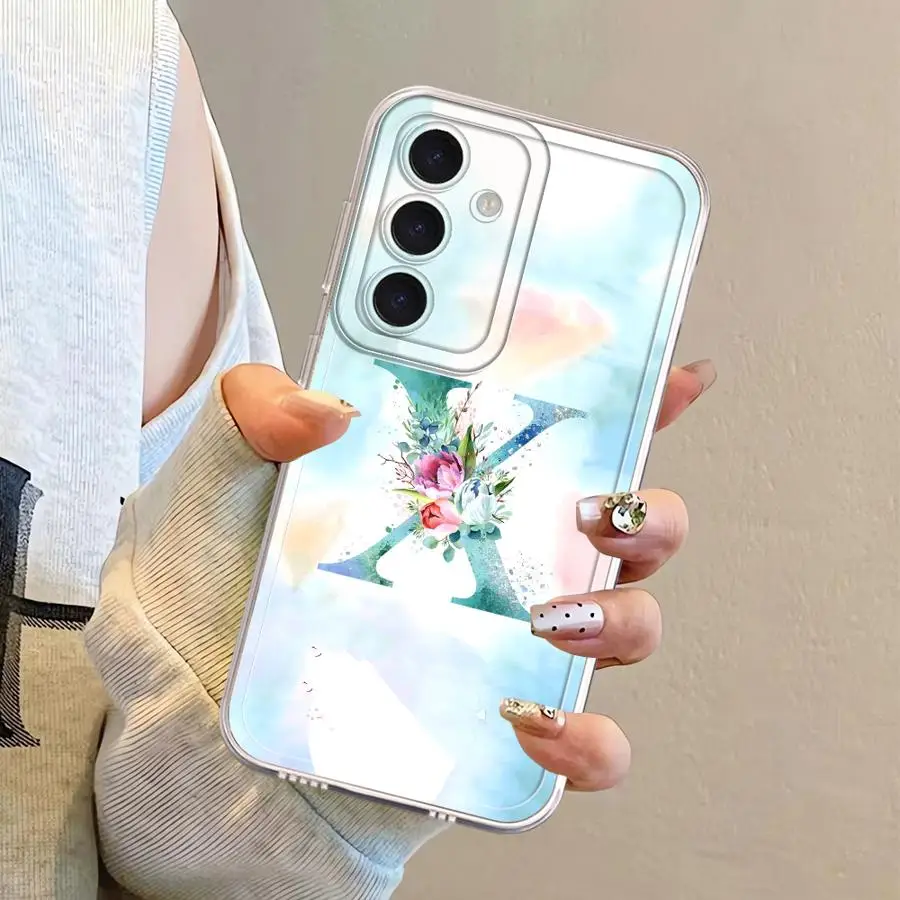 Funda transparente para Samsung Galaxy A25 A22 A35 A12 A35 A71 A72 A15 A73 A16 A13 letras exquisitas W - imagen 4