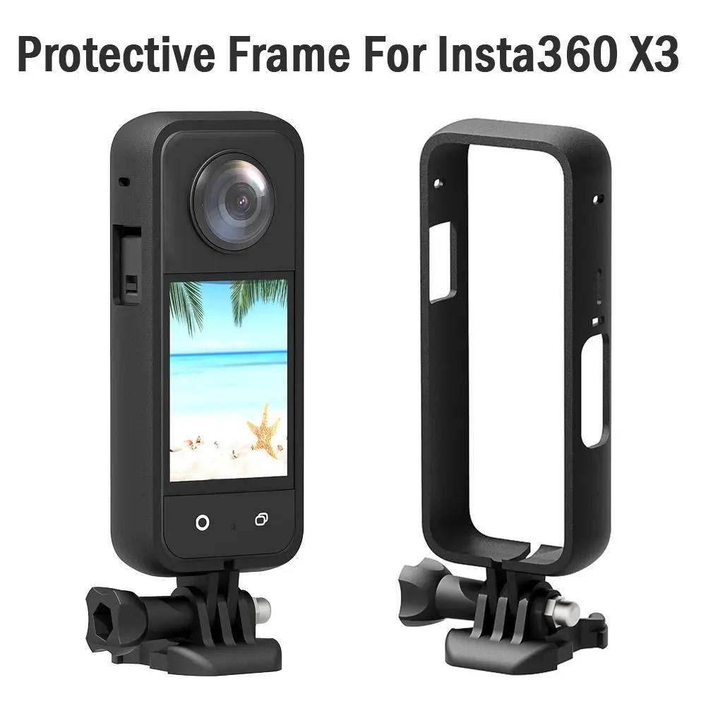 Funda de marco protector para Insta360 X3, soporte de caja de borde, adaptador de trípode, soporte de expansión - imagen 2