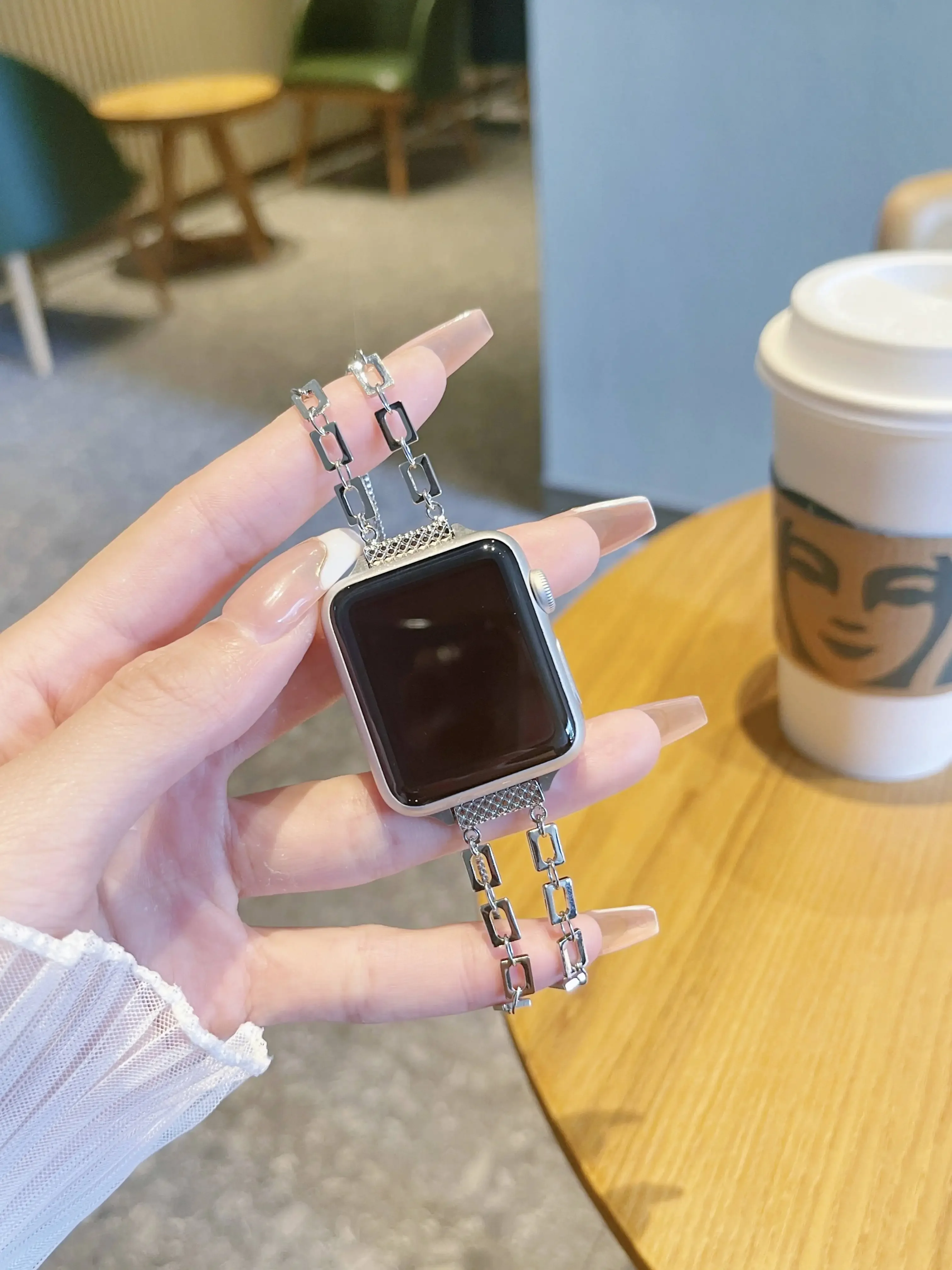 Correa de reloj de bloque para AppleWatch Ultra 2 Se 9/8/7/6 42/44/45/49mm 38/40/41mm HUAWEI Watch GT2/3/4, 1 unidad - imagen 5