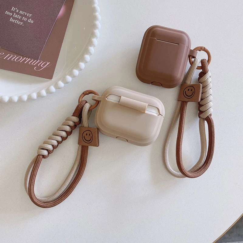 Para Apple AirPods Pro 1 2 funda de silicona inalámbrica para auriculares funda para AirPods 4 3 caja de auriculares Shell lindo llavero con cordón