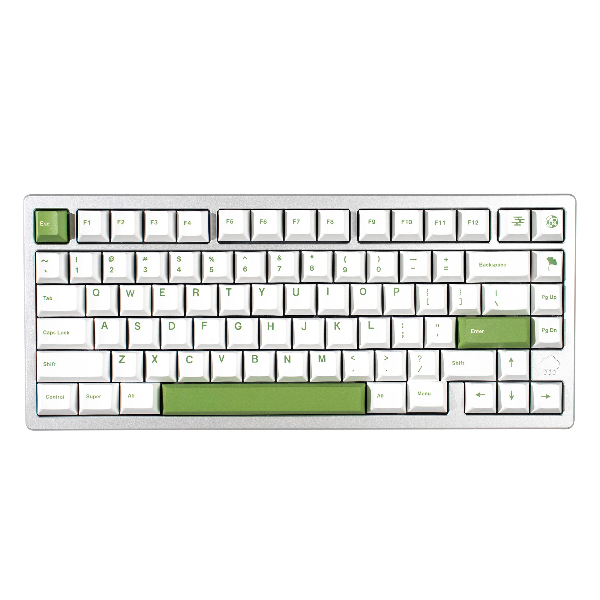 Teclas minimalistas PBT en blanco y negro para teclado mecánico
