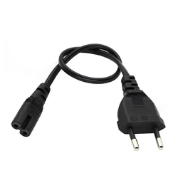 Cable de alimentación UE a IEC C7 Schuko figura 8 negro