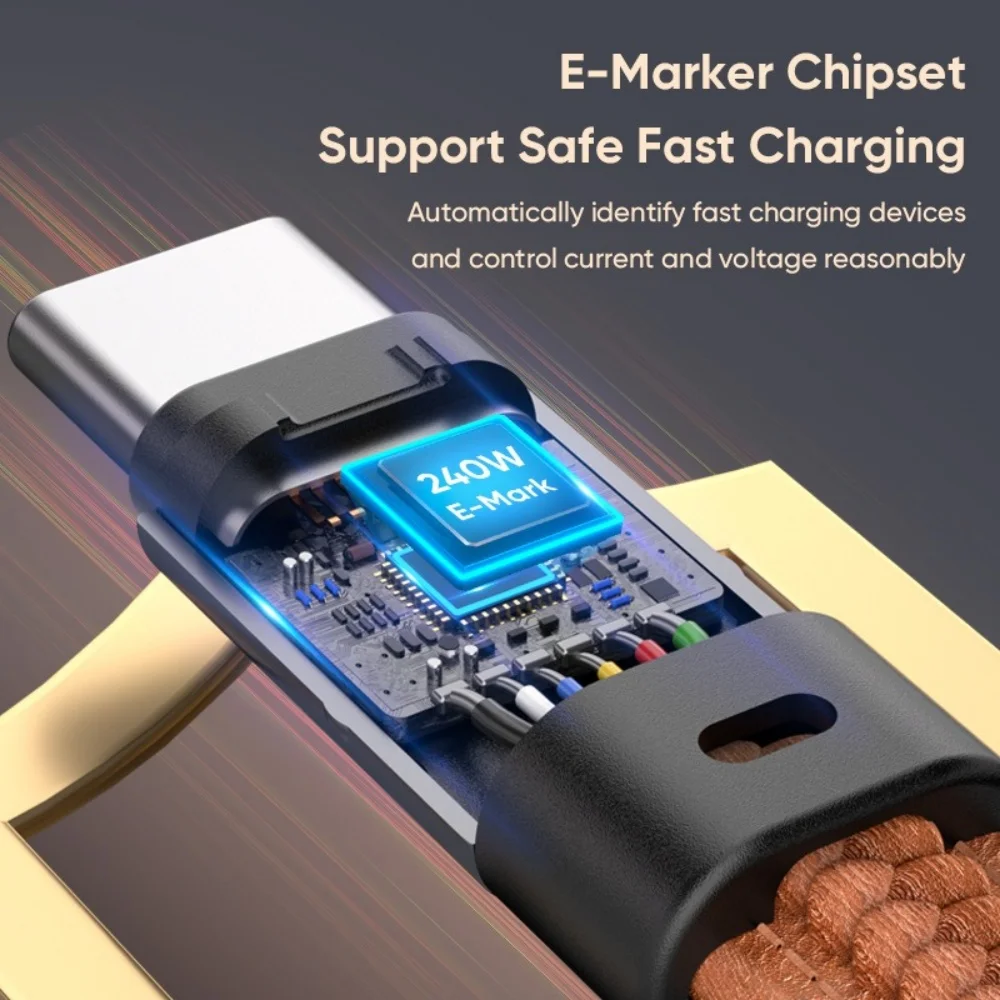 5A USB-C a USB-C 240W Cable de datos de carga rápida móvil Cable de carga tipo C adecuado para Samsung Huawei Macbook Xiaomi - imagen 2